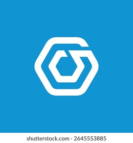 Hexagon Letter O Logo design vector template