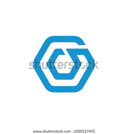 Hexagon Letter O Logo design vector template