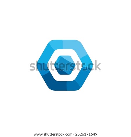 Hexagon Letter O Logo design vector template