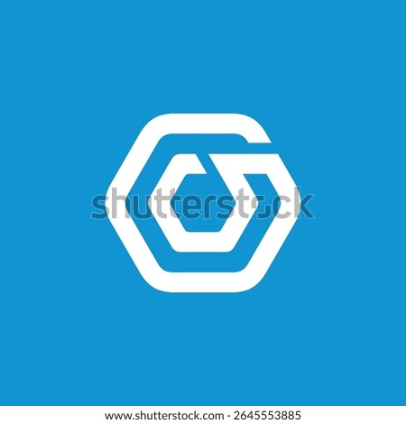 Hexagon Letter O Logo design vector template