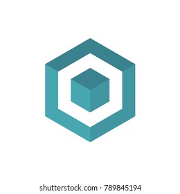 Hexagon Letter O Logo template vector