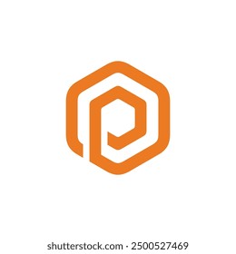 Hexagon Buchstabe P Logo, Vektorgrafik-Vorlage