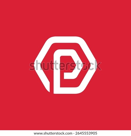 Hexagon Letter P Logo design vector template