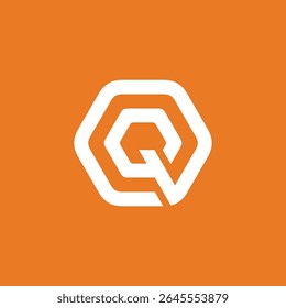 Hexagon Letter Q Logo design vector template