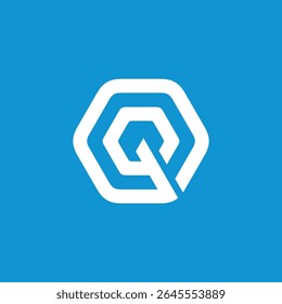 Hexagon Letter Q Logo design vector template