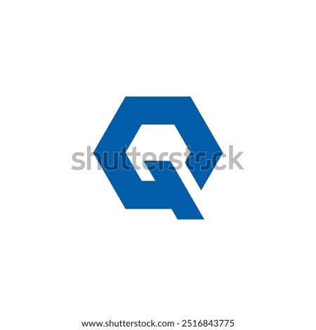 Hexagon Letter Q logo design vector template