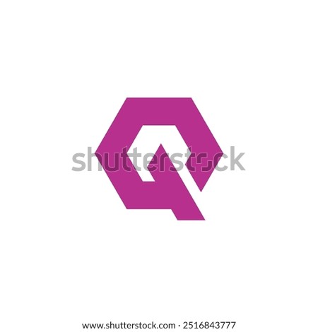 Hexagon Letter Q logo design vector template