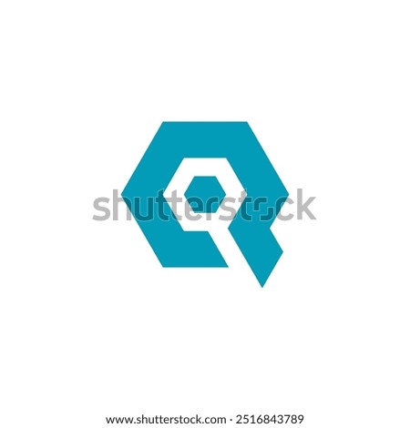 Hexagon Letter Q logo design vector template