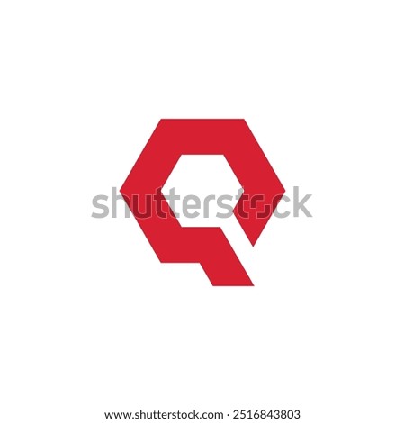 Hexagon Letter Q logo design vector template