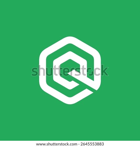 Hexagon Letter Q Logo design vector template