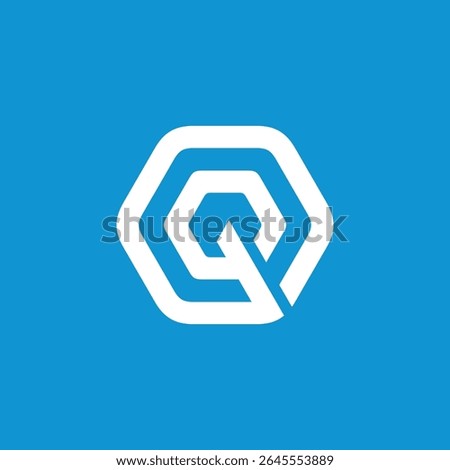 Hexagon Letter Q Logo design vector template