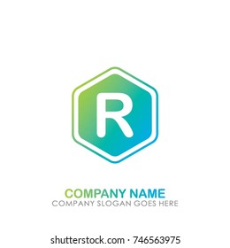 Hexagon Letter R Logo Design, isolated Vector Illustration