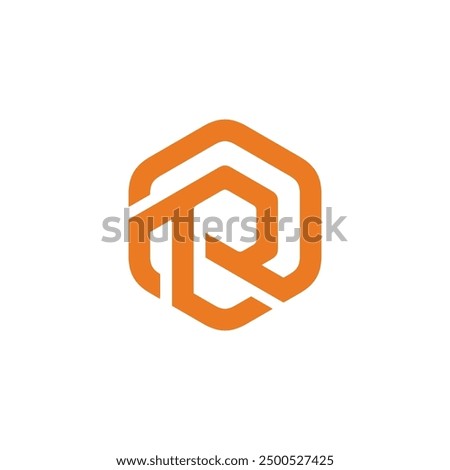 Hexagon Letter R Logo design vector template