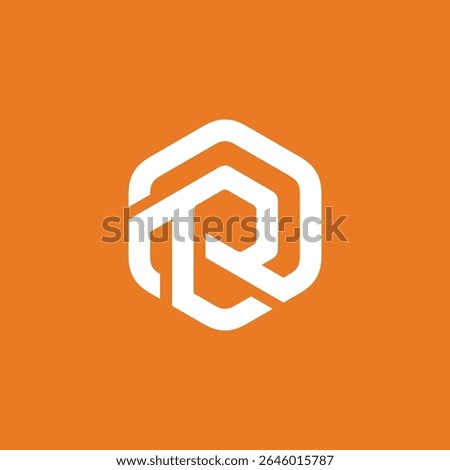 Hexagon Letter R Logo design vector template