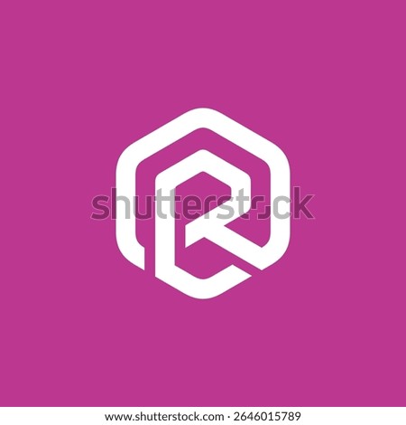 Hexagon Letter R Logo design vector template