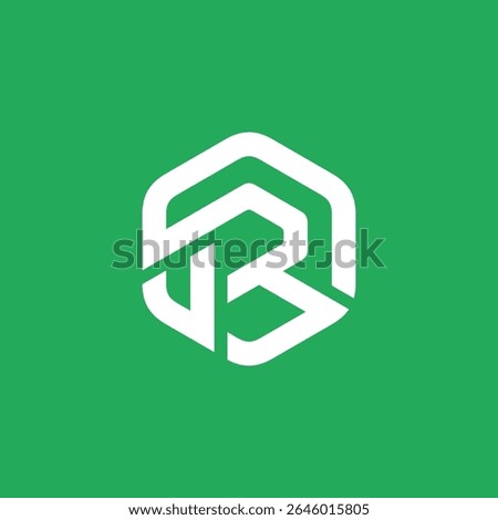 Hexagon Letter R Logo design vector template
