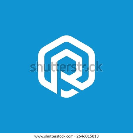Hexagon Letter R Logo design vector template