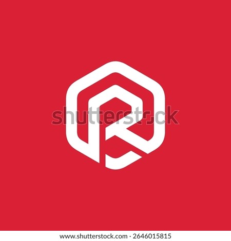 Hexagon Letter R Logo design vector template