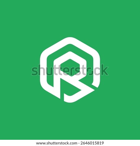 Hexagon Letter R Logo design vector template