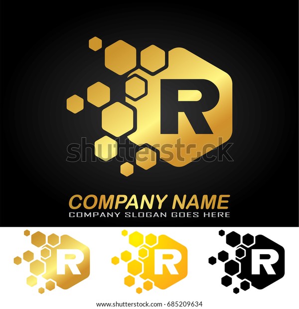 Hexagon Letter R Logo Design Vector Stock Vector Royalty Free