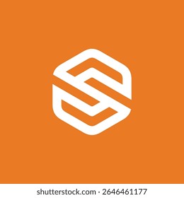 Letra hexagonal S Logo diseño Vector Plantilla