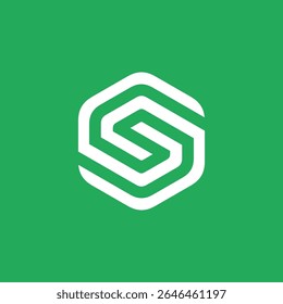 Letra hexagonal S Logo diseño Vector Plantilla
