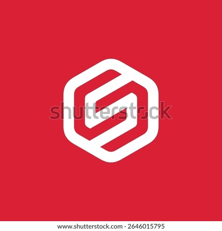 Hexagon Letter S Logo design vector template