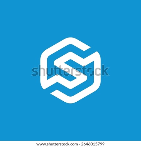 Hexagon Letter S Logo design vector template