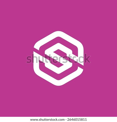 Hexagon Letter S Logo design vector template
