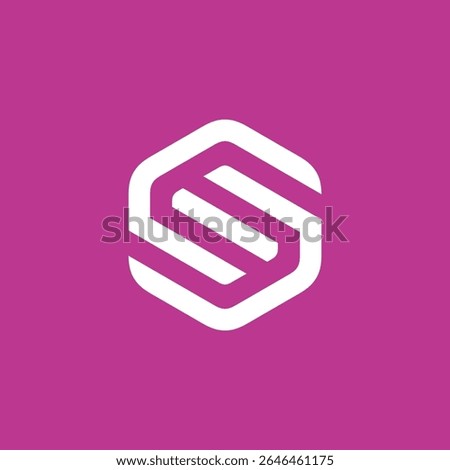 Hexagon Letter S Logo design vector template