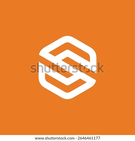 Hexagon Letter S Logo design vector template