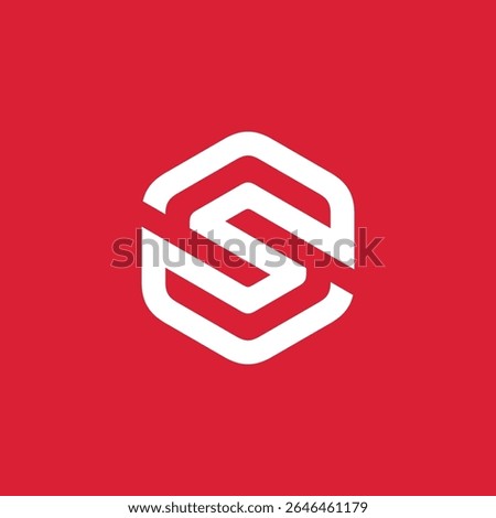 Hexagon Letter S Logo design vector template