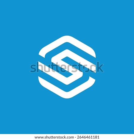 Hexagon Letter S Logo design vector template
