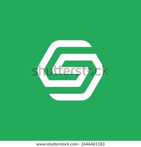 Hexagon Letter S Logo design vector template