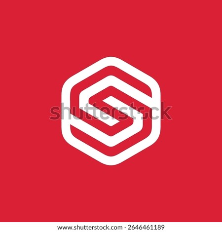 Hexagon Letter S Logo design vector template