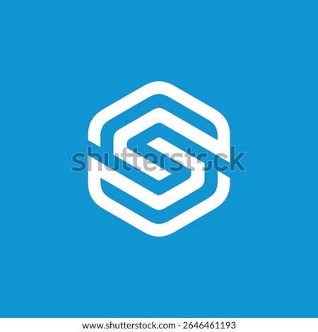 Hexagon Letter S Logo design vector template
