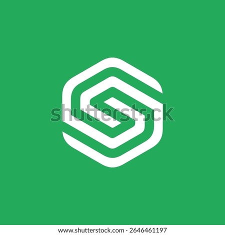 Hexagon Letter S Logo design vector template