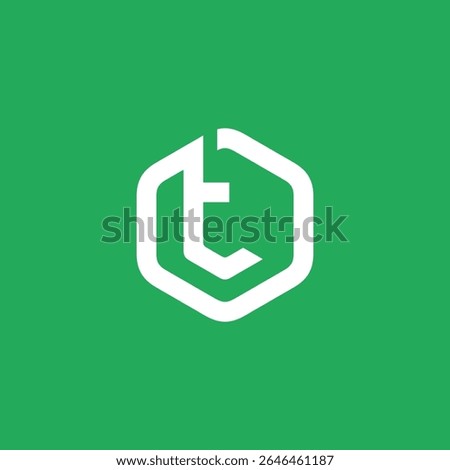 Hexagon Letter T Logo design vector template