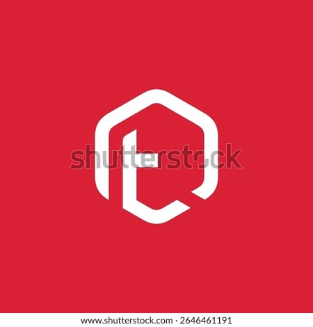 Hexagon Letter T Logo design vector template