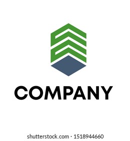Hexagon with letter Two C design
