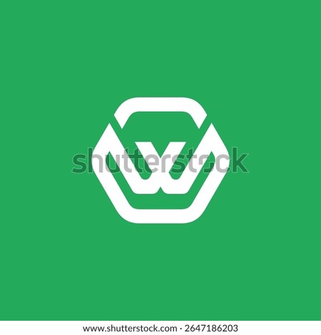 Hexagon Letter W Logo design vector template