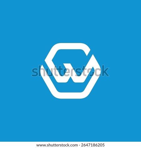 Hexagon Letter W Logo design vector template