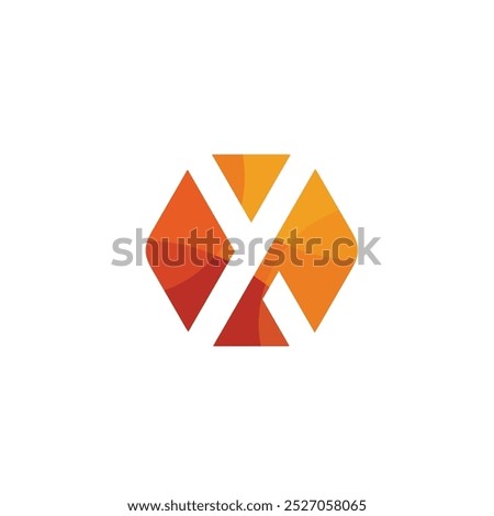 Hexagon Letter X Logo design vector template