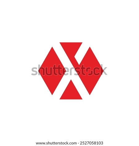 Hexagon Letter X Logo design vector template