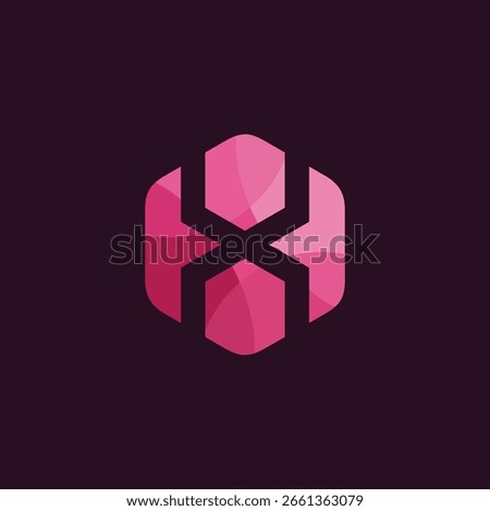 Hexagon Letter X Logo Design Vector Template