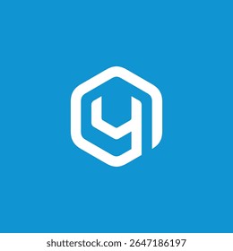 Hexagon Letter Y Logo design vector template