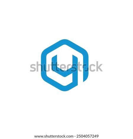 Hexagon Letter Y logo design vector template