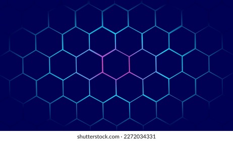 hexagon light in the dark wallpaper 4k made with inkscape