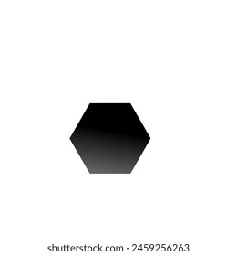 Hexagon line icon with isolated background