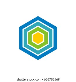 Hexagon Line Logo Template Illustration Design. Vector EPS 10.